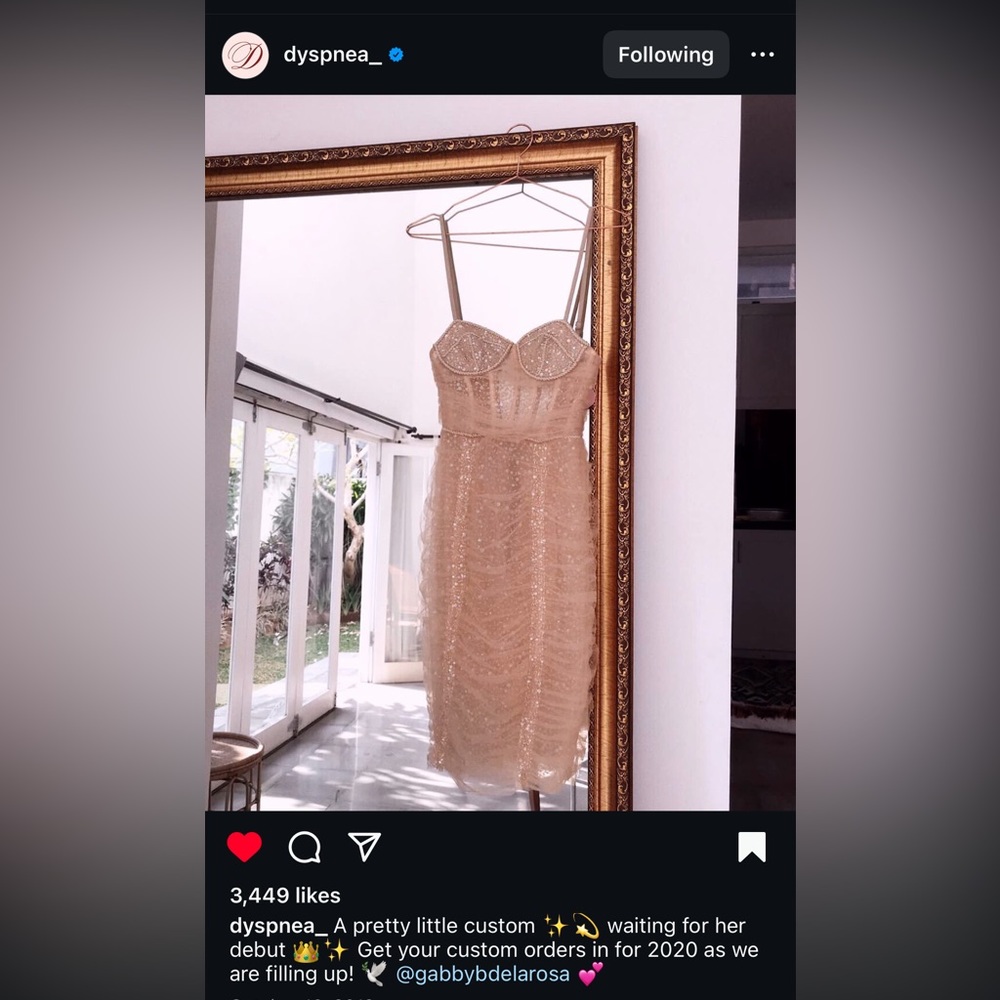 Dyspnea Customer Made Dress in Champagne Color